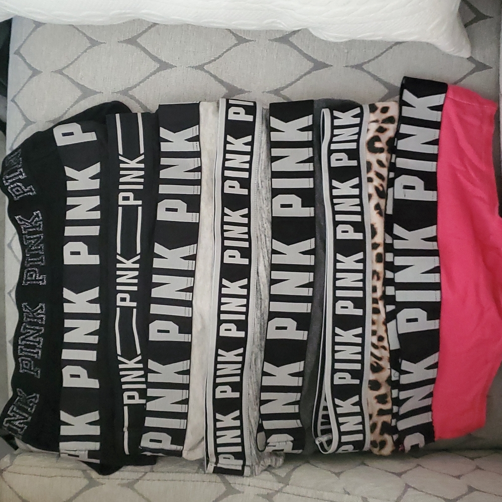 8 vs pink panties size small boyshort and hip huggers